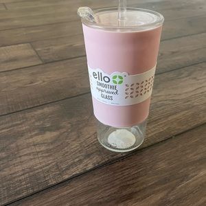 Pink glass tumbler